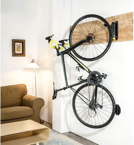 Vista 7 de Topeak Soporte para bicicleta Swing-Up DX – Sistema de almacenamiento ajustable para montaje en pared para ahorrar espacio, giro de doble lado