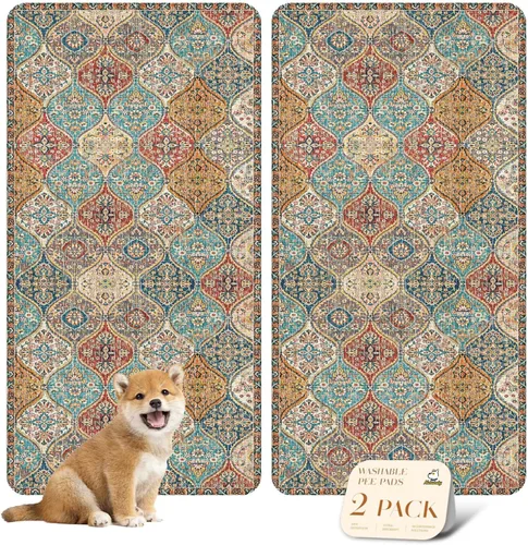 Vista 32 de nunubaby Almohadillas reutilizables para orina de perros, para jaulas y pisos, Almohadillas lavables para orina de perros, elegantes, Beige