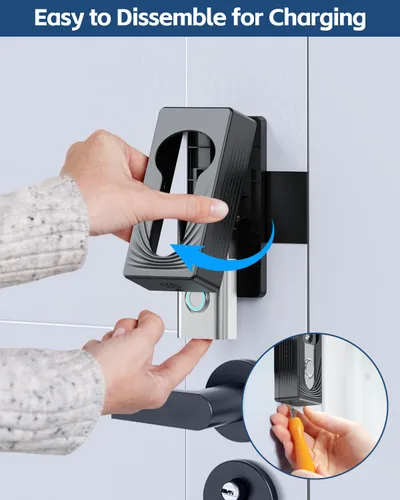 Vista 6 de Soporte para Timbre de Video Inalámbrico para Ring/Blink, Compatible con Ring 4/3/2/1, Soporte de Cámara Antirrobo Sin Taladro, Soporte para Cámara