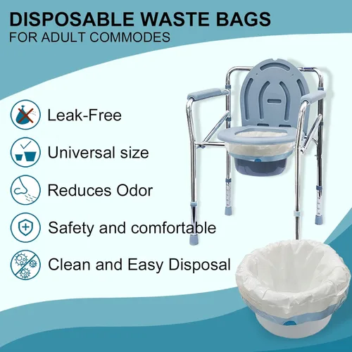 Vista 3 de Forros de cómoda con almohadillas absorbentes (paquete de 50) – Forros de cómoda de cabecera para cubo de cómoda – Bolsas desechables para adultos