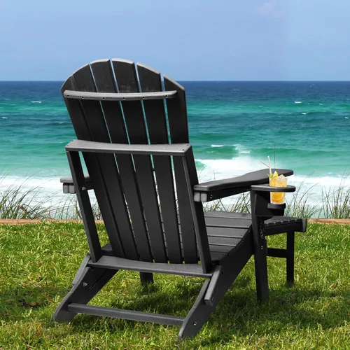 Vista 6 de Silla Adirondack con respaldo ajustable, sillas Adirondack plegables,Sillas Adirondack de plástico con otomana,Silla Adirondack resistente a