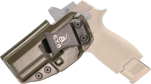 Vista 55 de CYA Supply Co. Funda para llevar armas dentro del cinturón, lista para ópticos (verde OD) IWB, para llevar armas ocultas, dentro de la cintura