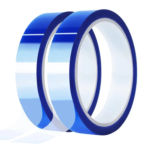 MEBMIK 2 rollos de 20 mm x 33 m (108 pies) Cinta térmica azul de alta temperatura, cinta resistente al calor, cinta de transferencia de calor para