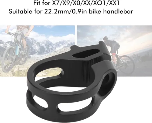 Vista 2 de Abrazadera de gatillo de bicicleta, abrazadera de palanca de cambios de bicicleta de 0.9 pulgadas, aleación de aluminio y acero inoxidable