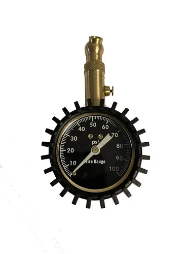Vista 2 de TN TrunkNets Inc Medidor de presión de neumáticos preciso – (0-100 PSI) resistente grande de 2 pulgadas, fácil de leer, calibre bajo – Medidor