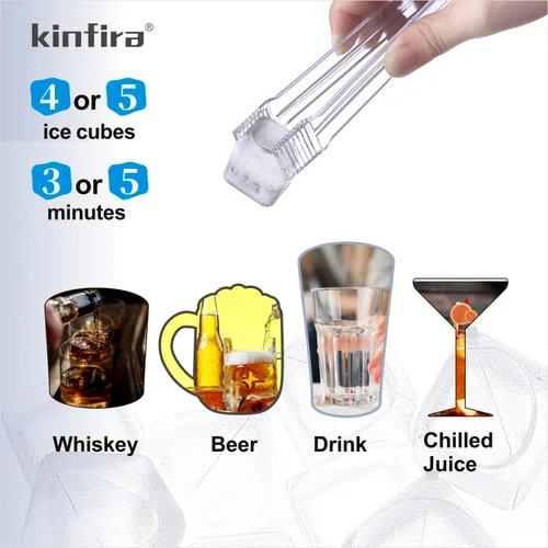 Vista 5 de Cubos de hielo reutilizables para bebidas, cubos de hielo de plástico de alta calidad para refrescar bebidas sin diluir, bastante buenos