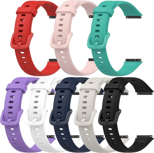 FitTurn Correas de reloj de silicona compatibles con FITVII Slim Fitness Tracker, correa de repuesto ajustable, correas de reloj impermeables a