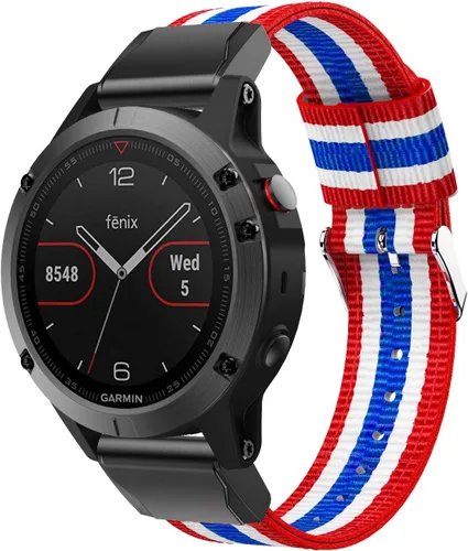 Vista 13 de Correa deportiva de nailon de ajuste rápido compatible con Garmin Fenix 5/Fenix 5 Plus/Forerunner 935/Approach S60/Quatix 5 Smartwatch