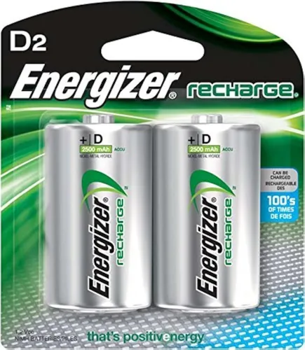 Energizer Baterías recargables, D, 2 unidades (paquete de 3 (2 unidades cada uno))