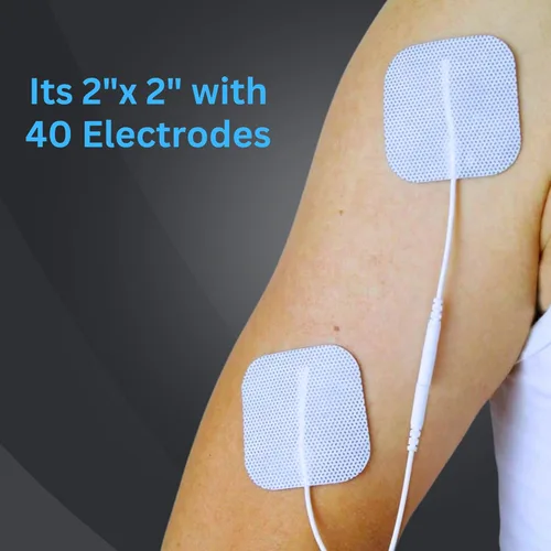 Vista 7 de Santamedical TENS Unit Replacement Pads 2x2 40 Pcs Premium Reusable Electrode Pads - Self Adhesive Electro Therapy Patches for Electrical