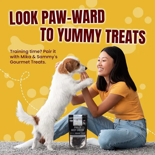 Vista 4 de Mika & Sammy's Gourmet - Golosinas para perros de hígado de res hechas en los Estados Unidos (queso de res 5 onzas)