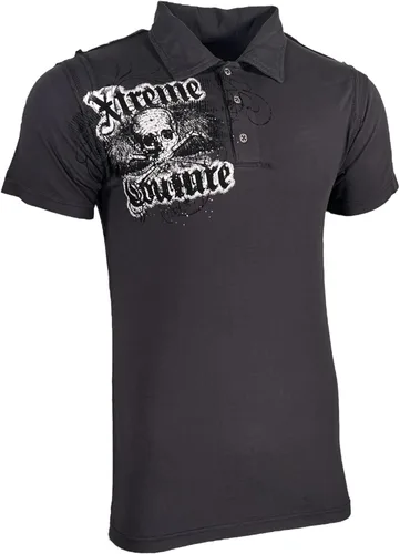 Vista 5 de Xtreme Couture Polo para hombre Last Rites Charcoal