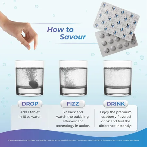 Vista 5 de WELLNESS EXTRACT H2 Tabletas de agua de hidrógeno molecular con magnesio – 12 ppm tabletas de hidrógeno efervescentes para agua potable, apoya