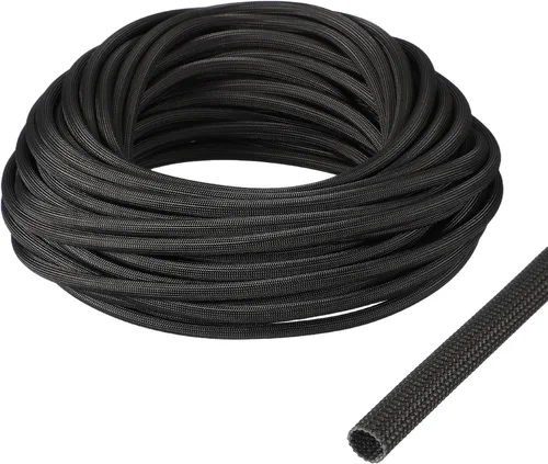 Vista 29 de uxcell Protector de Cable Aislante, 1mm/0.04 Pulgadas - 10m/33 Pies Manga de Fibra de Vidrio de Alta Temperatura Negra