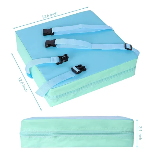 Vista 37 de Asiento elevado para mesa de comedor, soporte más fuerte, doble correas seguras, asiento elevador para silla de cocina, parte inferior