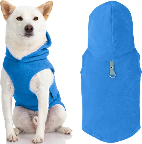 Vista 12 de Gooby, vestimenta chaleco para perros para clima frío para todos los días con capucha para perros pequeños, XL, Gris