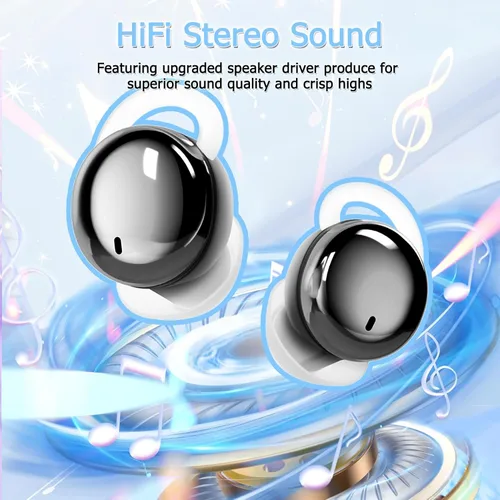 Vista 5 de Auriculares para dormir de lado, mini auriculares para dormir, auriculares inalámbricos invisibles, funda de carga rápida, sin pitido y cómodos