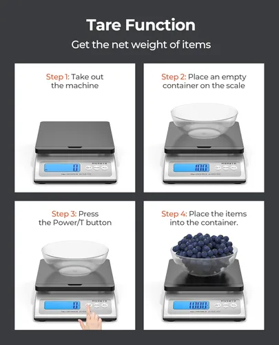 Vista 5 de MUNBYN - Báscula de envío, precisa báscula postal de 66lb/0.1oz con estilo rosa dulce, función de retención/desgarro/PCS, apagado automático