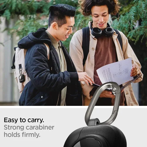 Vista 5 de Spigen Tag Armor Duo - Funda diseñada para Airpods Pro y funda AirTag con mosquetón [protección sólida de doble capa] - negro mate