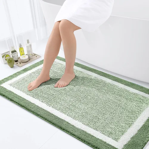 Vista 71 de OLANLY Alfombra de baño de microfibra extrasuave y absorbente, antideslizante, lavable a máquina, de secado rápido, adecuada para suelo de baño