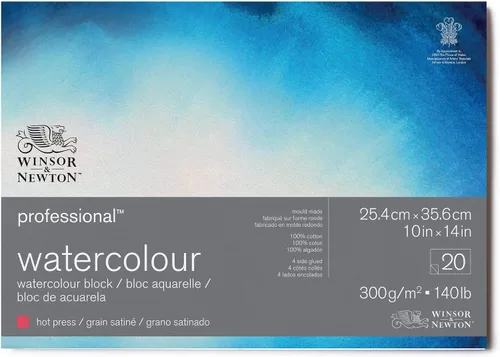 Vista 16 de Winsor & Newton Bloque de papel de acuarela profesional, 7" x 10", prensado en frío