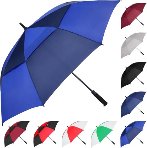Vista 14 de MRTLLOA Paraguas para golf extragrande con apertura automática de 54, 62, 68 o 72 pulgadas, toldo doble ventilado, resistente al viento e