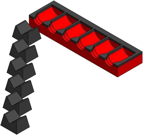 Vista 26 de MagAttach Organizadores de Extensión de Dados (1/2", Negro/Negro)