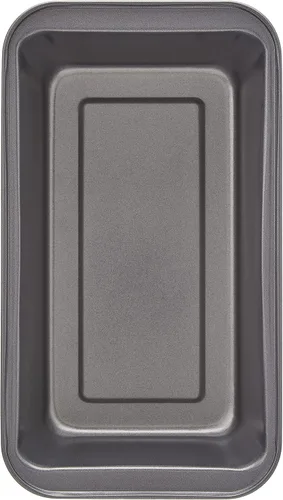 Vista 2 de Yaxa Basics Molde rectangular antiadherente para hornear pastel de carne con distribución uniforme del calor, 9.5 x 5 pulgadas, gris, juego de 2