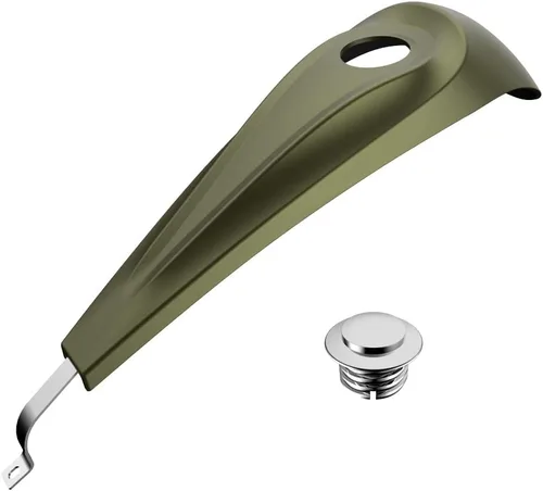 Vista 101 de Consola de tanque de perfil bajo para Harley Touring 2008+, whisky ámbar, panel de combustible de tablero liso y tapa de tanque de gasolina cromada