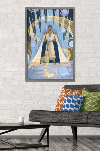 Vista 26 de Trends International Disney Wish - Póster de collage 4 (King Magnifico), póster de pared, 14.72 x 22.37 pulgadas, versión enmarcada de madera