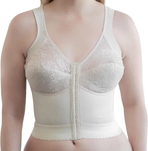 Front Closure Longline Bra 9603 Made in USA Wire-Free Comfort wBack Support Soft Cups Everyday Confidence 34B58H