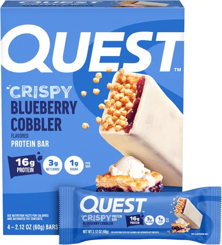 Vista 15 de Quest Nutrition - Barra de proteína crujiente para pastel de cumpleaños, 0.67 onzas de proteína, 0.04 oz de azúcar, 0.07 oz de carbohidratos netos