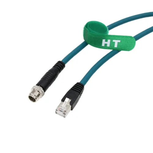 Vista 2 de Cable Ethernet para Datalogic Matrix 220 320 Keyence Cognex in-Sight 7000 Gen2 Vision Sensor Lector de Cámara, M12 8 Pin X-Coding RJ45 CAT-7e 10M