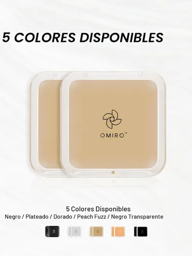 Vista 3 de OMIRO Espejo compacto con aumento de 15X, espejo pequeño de 3.5 pulgadas Dorado (Gold-A)