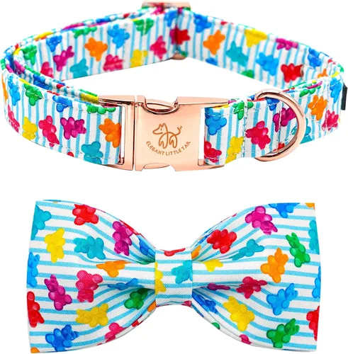 Vista 7 de Elegante Collar de Perro de Elegant Little Tail con Bolas de Verano y Moño - Lindo Collar con Moño para Perros Pequeños, Medianos y Grandes