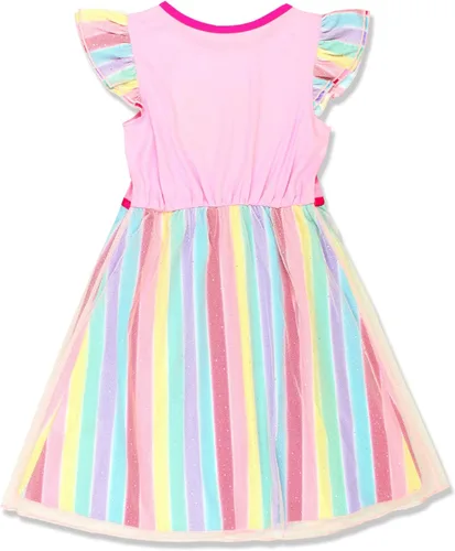 Vista 2 de Barbie Camisón de fantasía para niña con diseño de arco iris