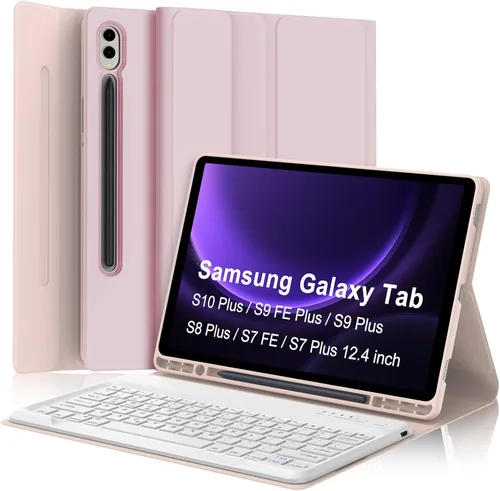 Vista 21 de Combo Touch - Funda con teclado táctil para Samsung Galaxy Tab S10 FE/S10 Lite/S9 FE de 10.9 pulgadas, teclado retroiluminado desmontable magnético