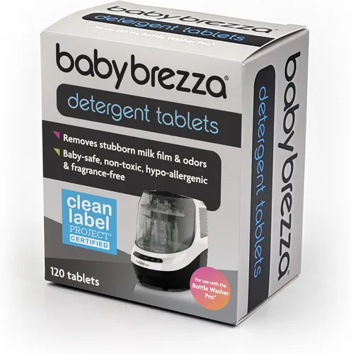 Baby Brezza Tabletas de jabón detergentes universales para lavadora de botellas Baby Brezza Pro y todas las marcas de lavadoras de botellas, 120