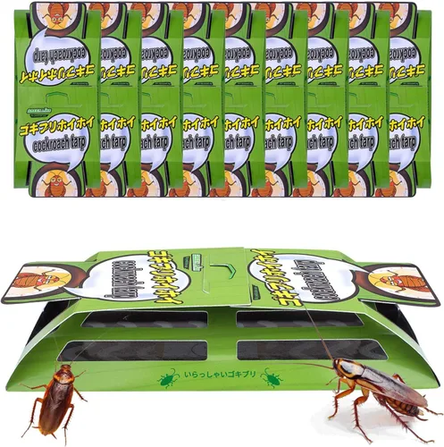 Vista 9 de Trampas para cucarachas, trampas de pegamento con cebo, trampa para cucarachas aptas para mascotas (5 unidades)