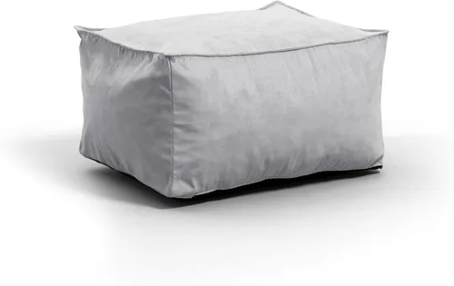 Vista 15 de Big Joe Silla de puf de espuma, tumbona imperial, felpa negra