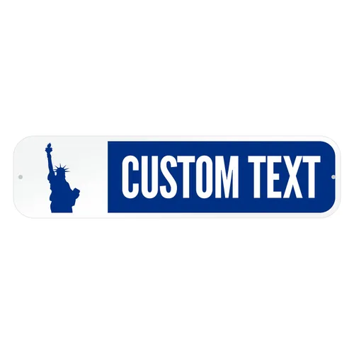 Vista 26 de SmartSign Personaliza tu propia señal de calle azul con el logotipo del estado de Texas 6" x 24" de aluminio reflectante 3M EG