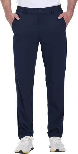 Vista 2 de Rdruko Pantalones de golf elásticos para hombre, de secado rápido, ligeros, casuales, con bolsillos