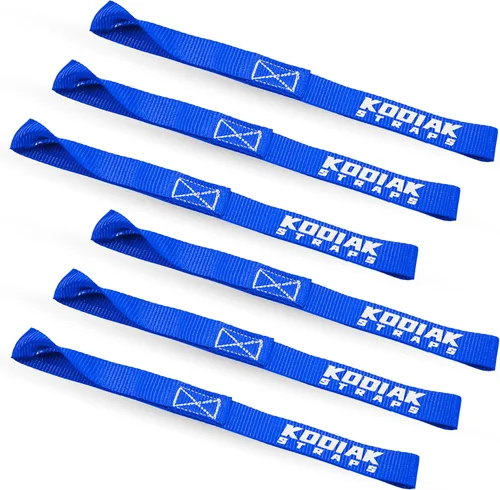 Vista 14 de Correas de Amarre de Bucle Suave - 1.5 x 18 pulgadas - Capacidad de Carga de 10,000 lb - Verde Paquete de 6 - Bucles para Asegurar ATV, UTV