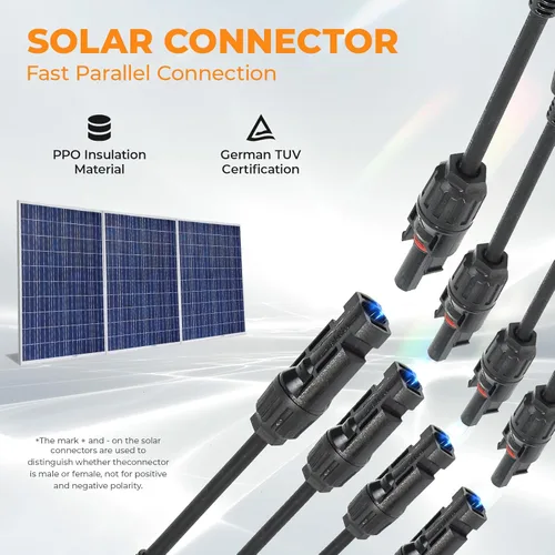 Vista 10 de Conector de panel solar 2 a 1 Divisor de panel solar de rama en Y de 2 vías, 1000 V, FMM+MFF, rama Y, conectores paralelos para conexión paralela