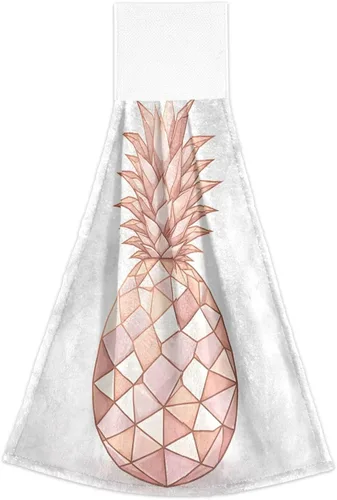 Vista 10 de ALAZA Toallas de cocina florales de limón, paños de cocina con lazo para colgar, paquete de 2