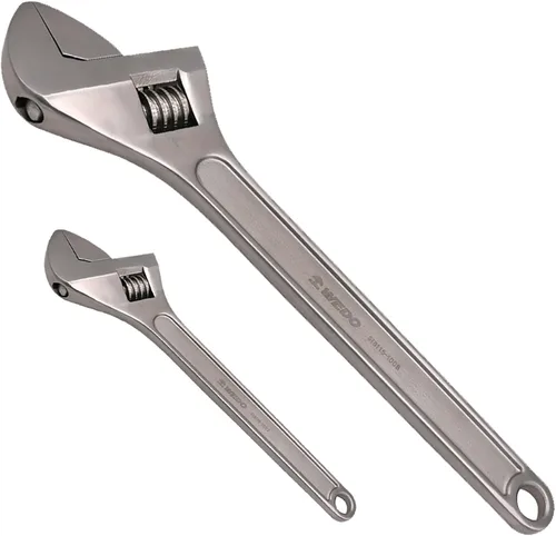 Vista 14 de WEDO 2PCS Stainless Steel Adjustable Wrench Set, Adjustable Spanner, Precision Milled Jaws for Max Gripping Power, Anti-Corrosion, DIN Standard