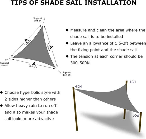 Vista 6 de KANAGAWA - Toldo triangular con bloque UV, color gris oscuro para patio,jardín, jardín trasero, actividades al aire libre