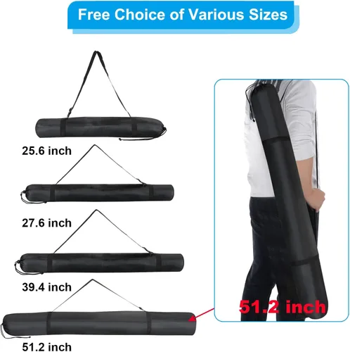 Vista 6 de PATIKIL Bolsa para trípode de 32 pulgadas, paquete de 2 bolsas de nailon plegables para trípode con correa para el hombro para viajes al aire libre