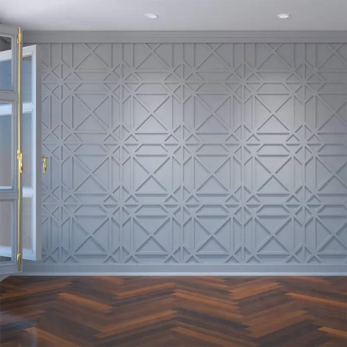 Ekena Millwork 23 3/8 pulgadas de ancho x 23 3/8 pulgadas de alto x 3/8 pulgadas de alto, grandes paneles de pared decorativos Buxton en PVC de