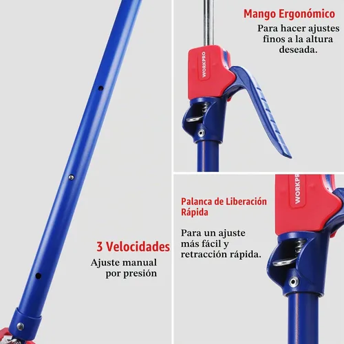 Vista 3 de WORKPRO - Gatos para gabinete, poste de soporte ajustable de 18-1/2" a 29-1/2", paquete de 2
